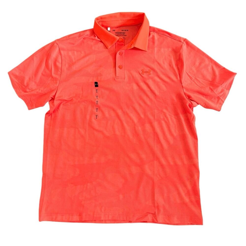 Under Armour Golf "The Playoff Polo" Orange Camo NWT - Large